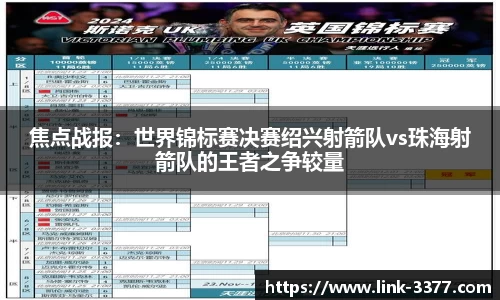 焦点战报：世界锦标赛决赛绍兴射箭队vs珠海射箭队的王者之争较量